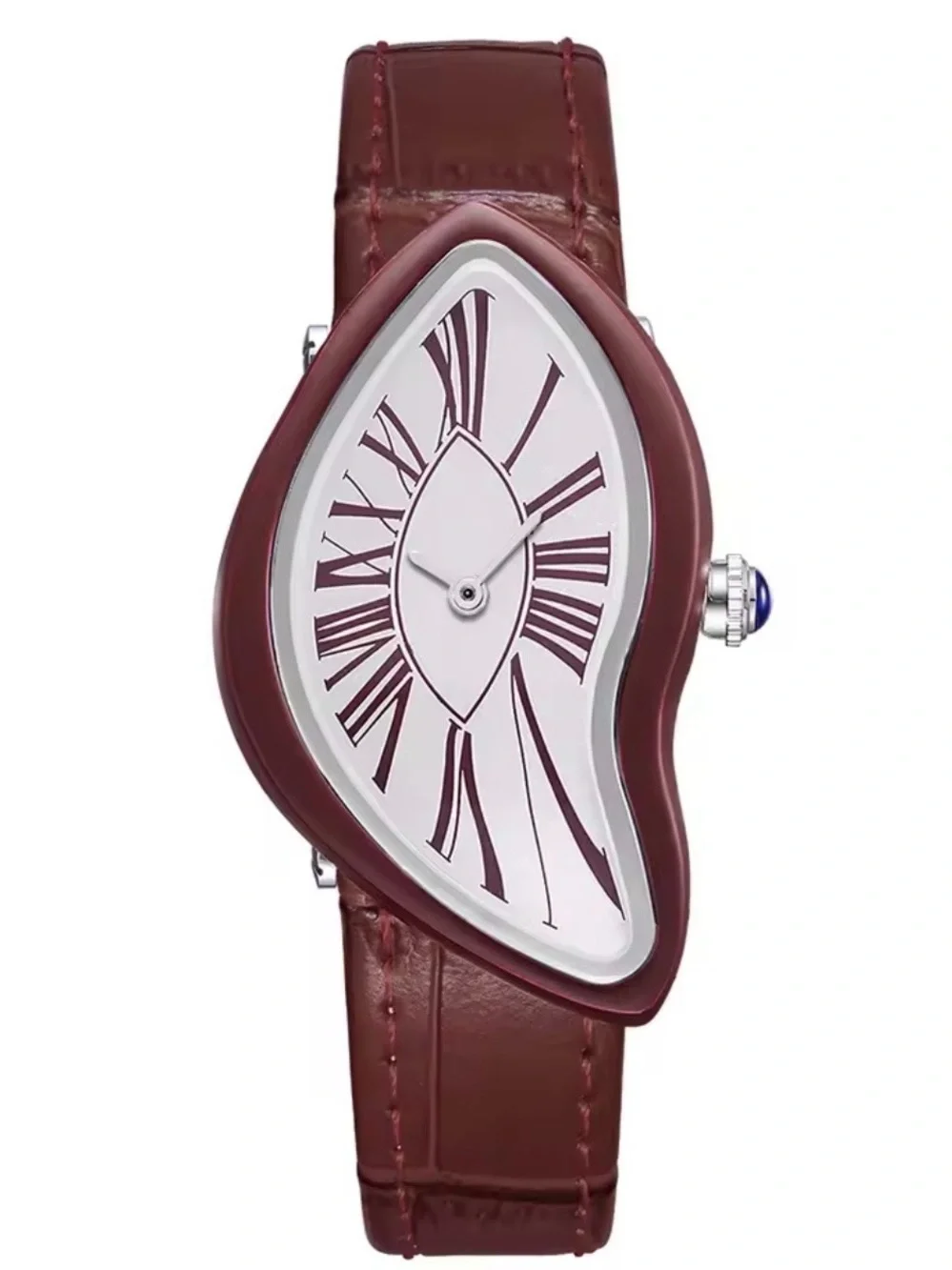 Maroon Teardrop Dial Fashion Smartwatch